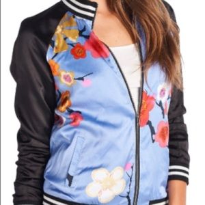 Silk bomber jacket